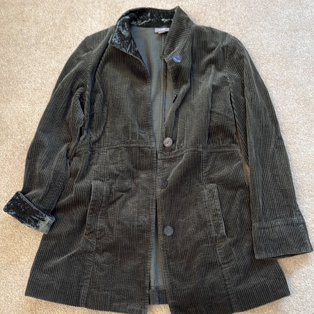 J. Jill Green Corduroy Button-Up Jacket